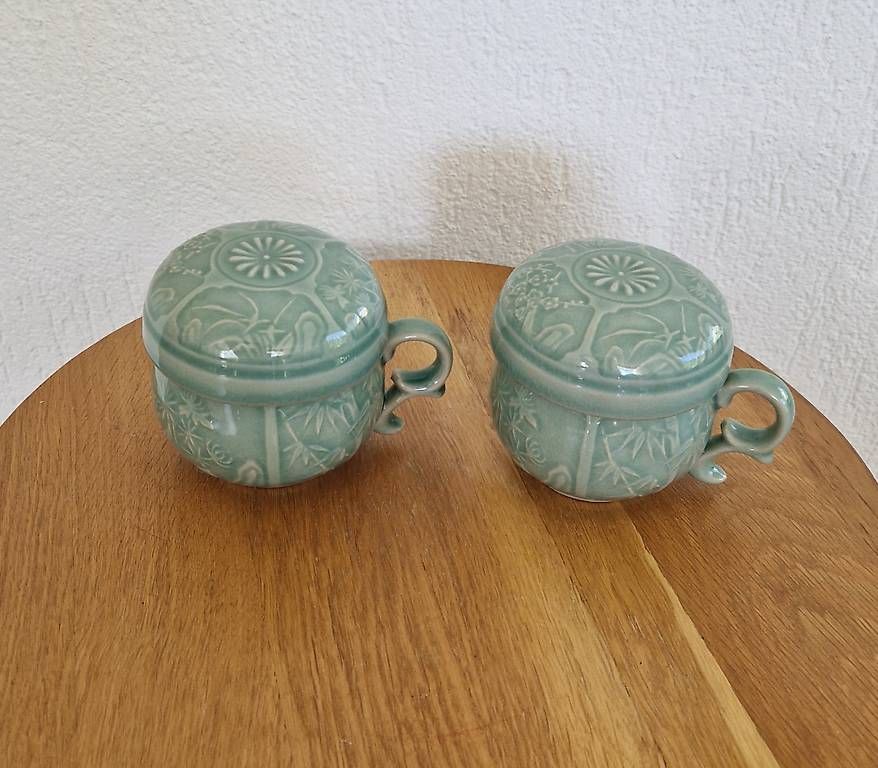 Tazze: Asiatische Teetassen mit Sieb und Deckel – Usato da Wettingen venduto da yyyy81 2