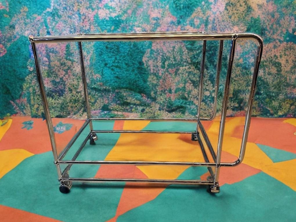 USM Dessertes: USM Haller  Barwagen aus 2xGlas & Chrom – Neuf (Voir description) à Schalunen par Schwende2