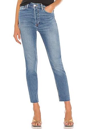 Damen Re/Done High Rise Slim Jeans Cropped
