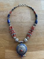Vintage Tibet Halskette Antiker Halsschmuck 925 Silber
