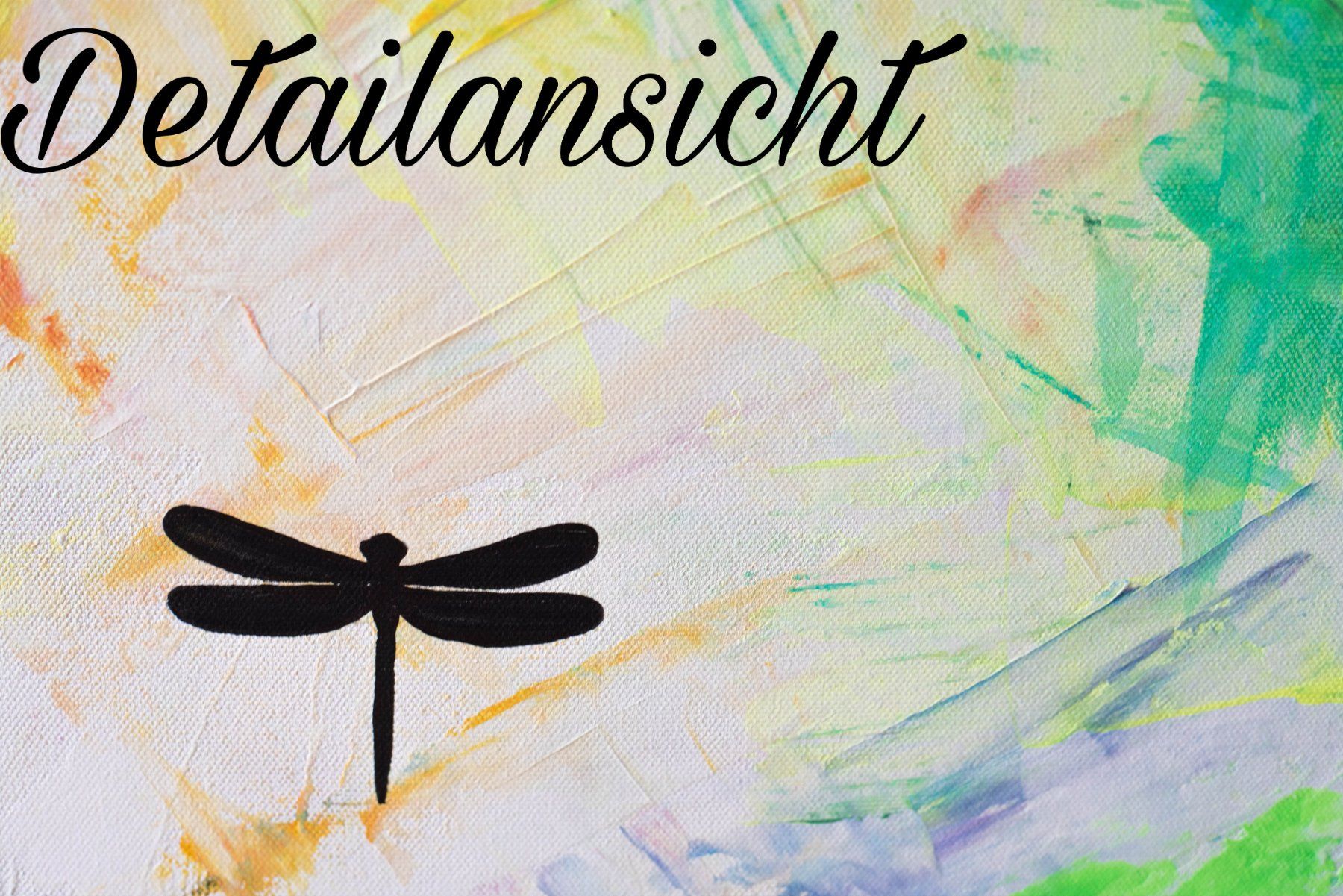 Gemälde: Acrylbild abstrakt bunt Libelle Tier Unikat – Neu und originalverpackt aus Rheinau von Sussel 6