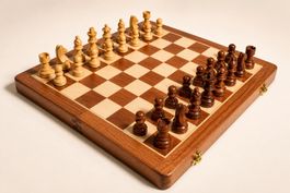 Reiseschach Magnetisch aus Akazien & Buchsbaum