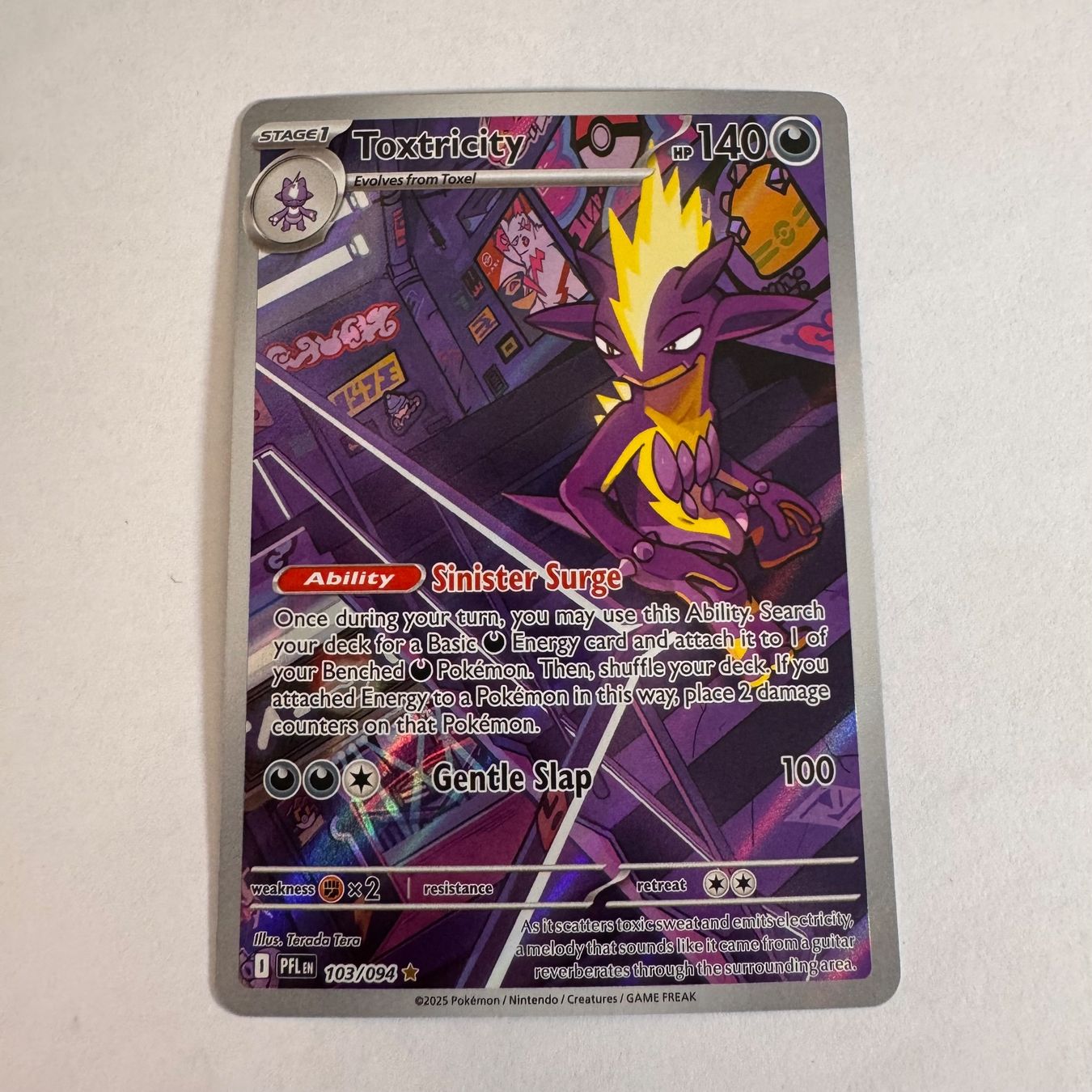 Pokémon Sammelbilder & Trading cards: Pokémon - PFL - Toxtricity - 103 / 131 - ENG – Neu (gemäss Beschreibung) aus Staad SG von miaCards