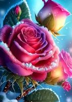 Diamond Painting Pink Rose-97-30x40-825