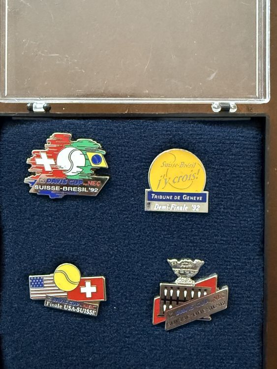 Trophée Unique Coupe Davis France Suisse Nîmes 1992 Signé Barlot – Collector Tennis