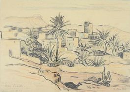 Léonie Contat (1878-19699 - Bou Saada, Algerien - Aquarell