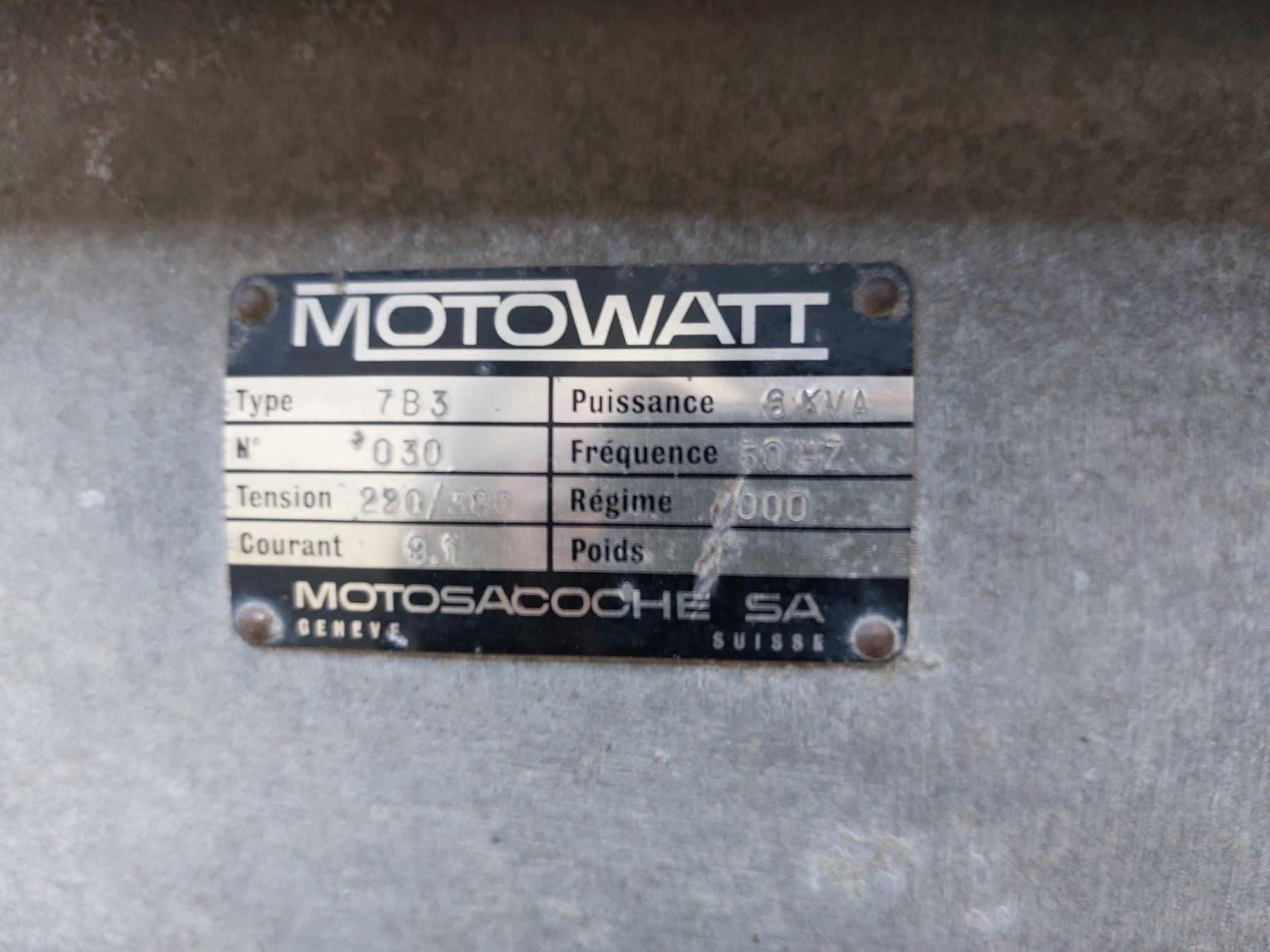 Generatori di corrente: Notstromgruppe/ Stromerzeuger/ Generator Motwatt 6KVA – Usato da Landquart venduto da Tractospeed01 3