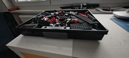 Klemmbausteineschwarz rot in Sortierbox gebraucht
