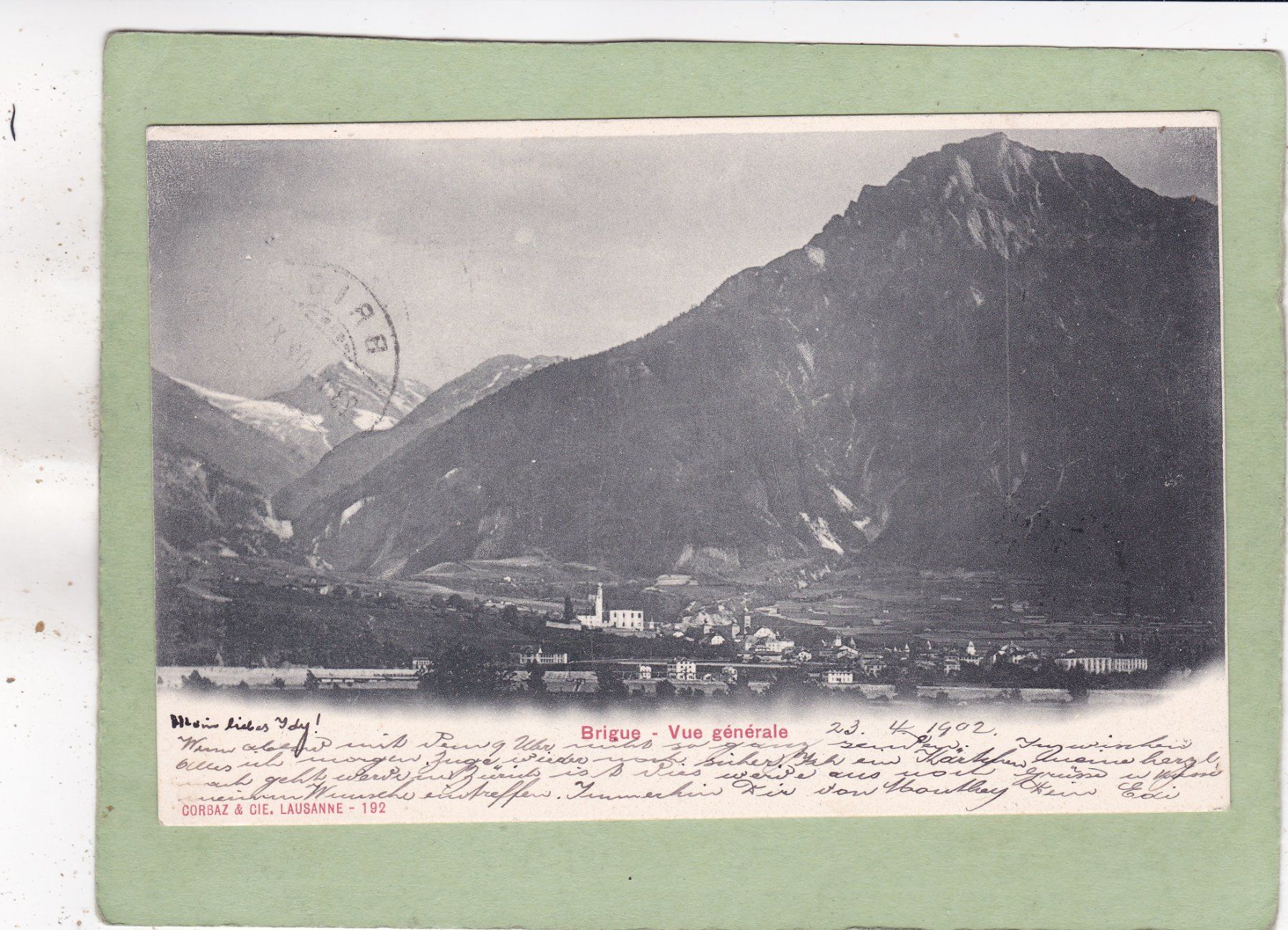 Ansichtskarten: Brigue Brig 1902 – Gebraucht aus Herisau von Lisegrat2008