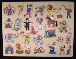 Holz Puzzle Zirkus 35 x 34 cm