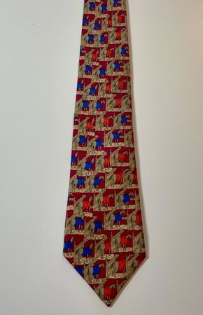 HERMES PARIS 🇫🇷 Elegante Seidenkrawatte Pferdemotiv NEU
