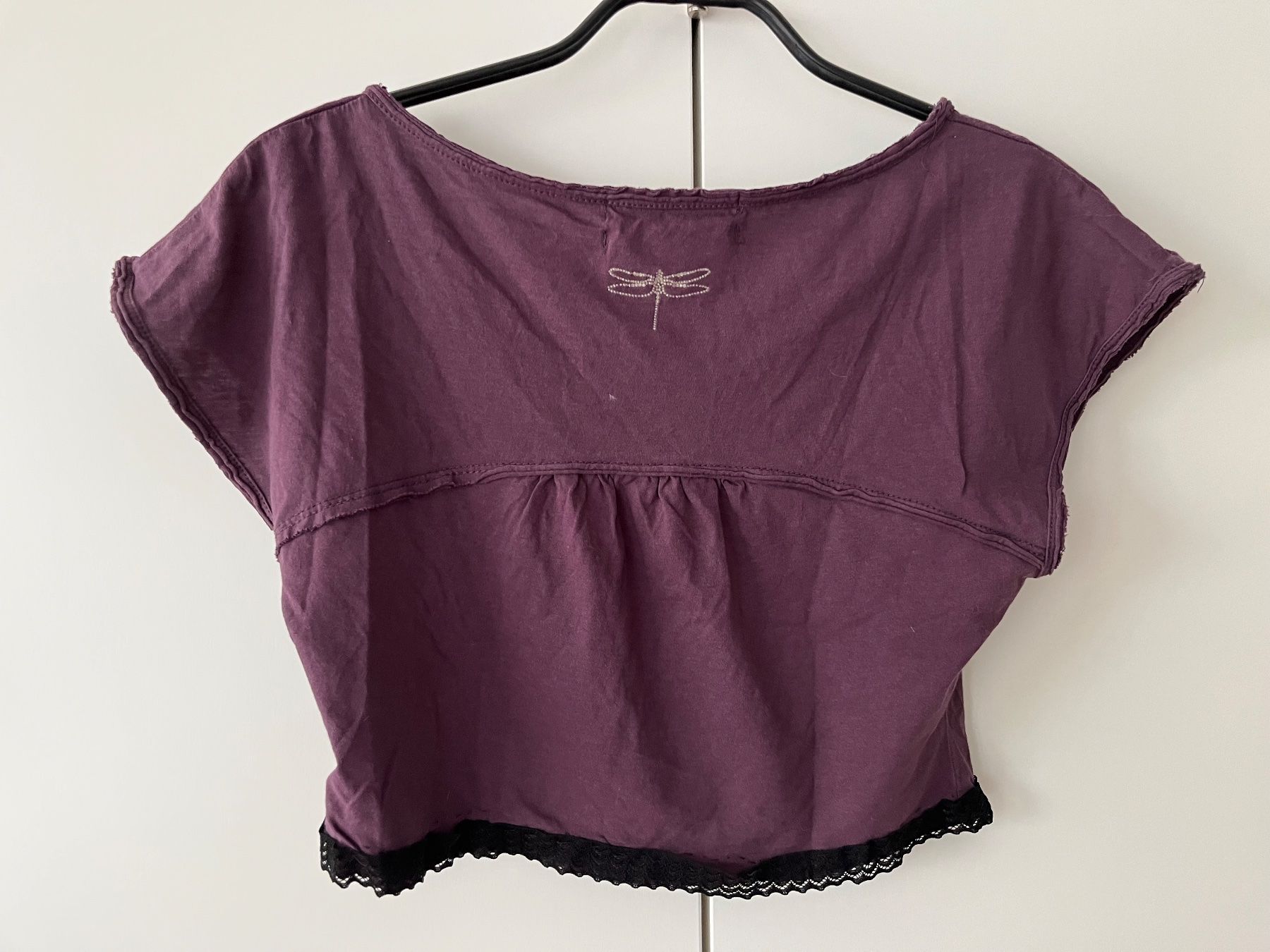 Top: Dune Crop Top lila Boho 36 Rüschen – Usato da Gümligen venduto da blackberrys 2