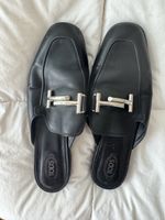 Tod's Mules en cuir noir, taille 40. Élégance et confort!