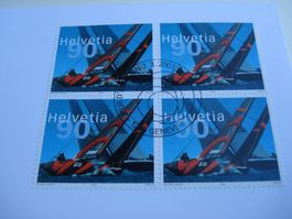 Sondermarke 2003, Alinghi, FDC Einzel + 4erblock, 2 Bel