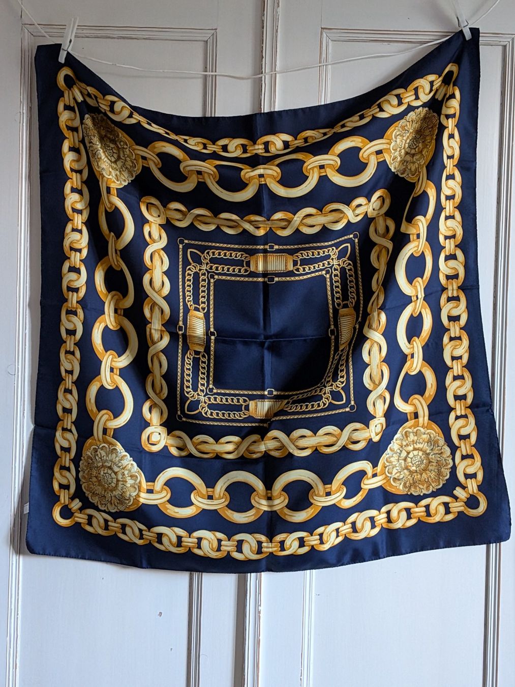Foulards, Tücher & Schals: Foulard dunkelblau gelb – Gebraucht aus Emmen von magelan 2