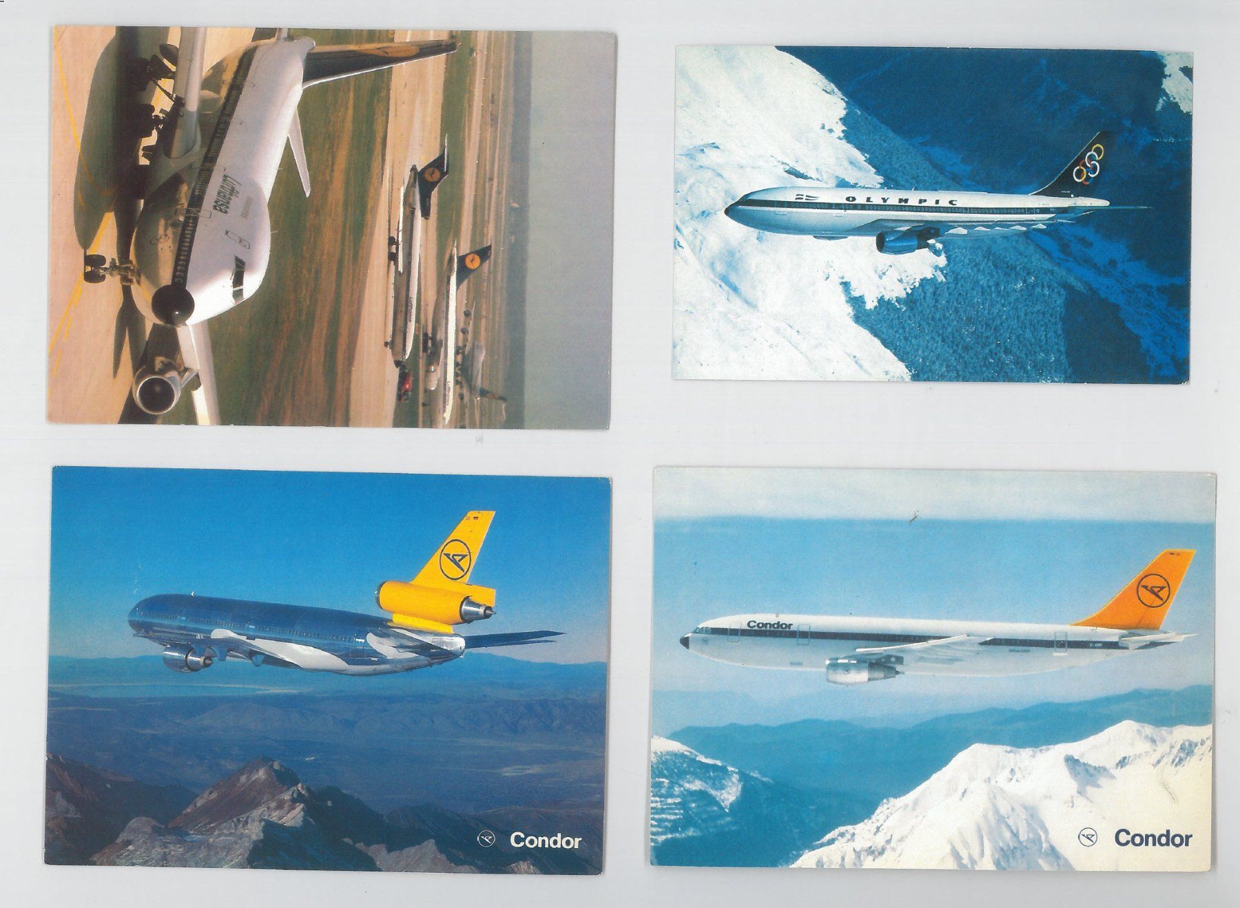 Cartoline postali: 9 Postkarten Flugzeuge Olympic - Lufthansa - Condor – Usato da Gränichen venduto da philatelie-biz 2