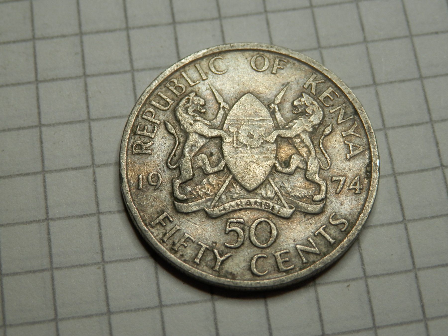 Toutes les monnaies: Kenia  50 Cent, 1974 – D'occasion à Weiach par weiach81