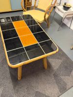 Rattan Tisch mit Kacheln + Stuhl 50er / 604er Jahre Vintag