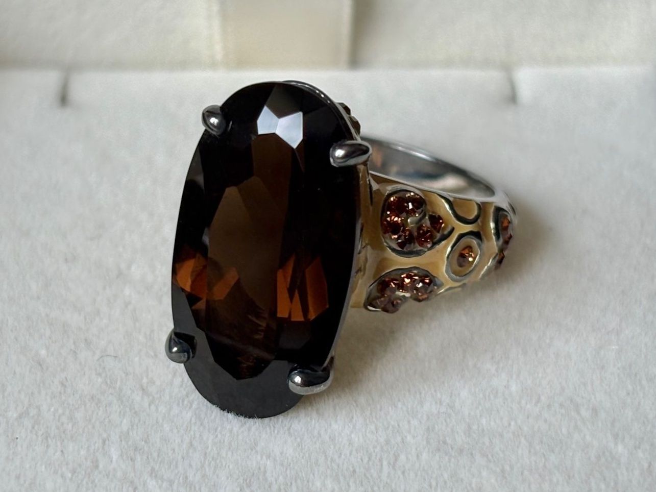 Anelli: Rauchquarz Ring, Silber 925, Gr. 57, NEU – Nuovo (secondo la descrizione) da Brugg AG venduto da lau_9rvy 3