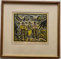 Heinrich Herzig (1887-1964), Farbholzschnitt, Appenzeller