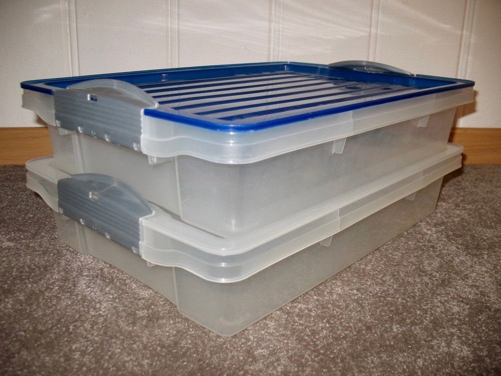 2 Rotho Compact Boxen A4 flach mit Deckel Aufbewahrung | Kaufen auf Ricardo