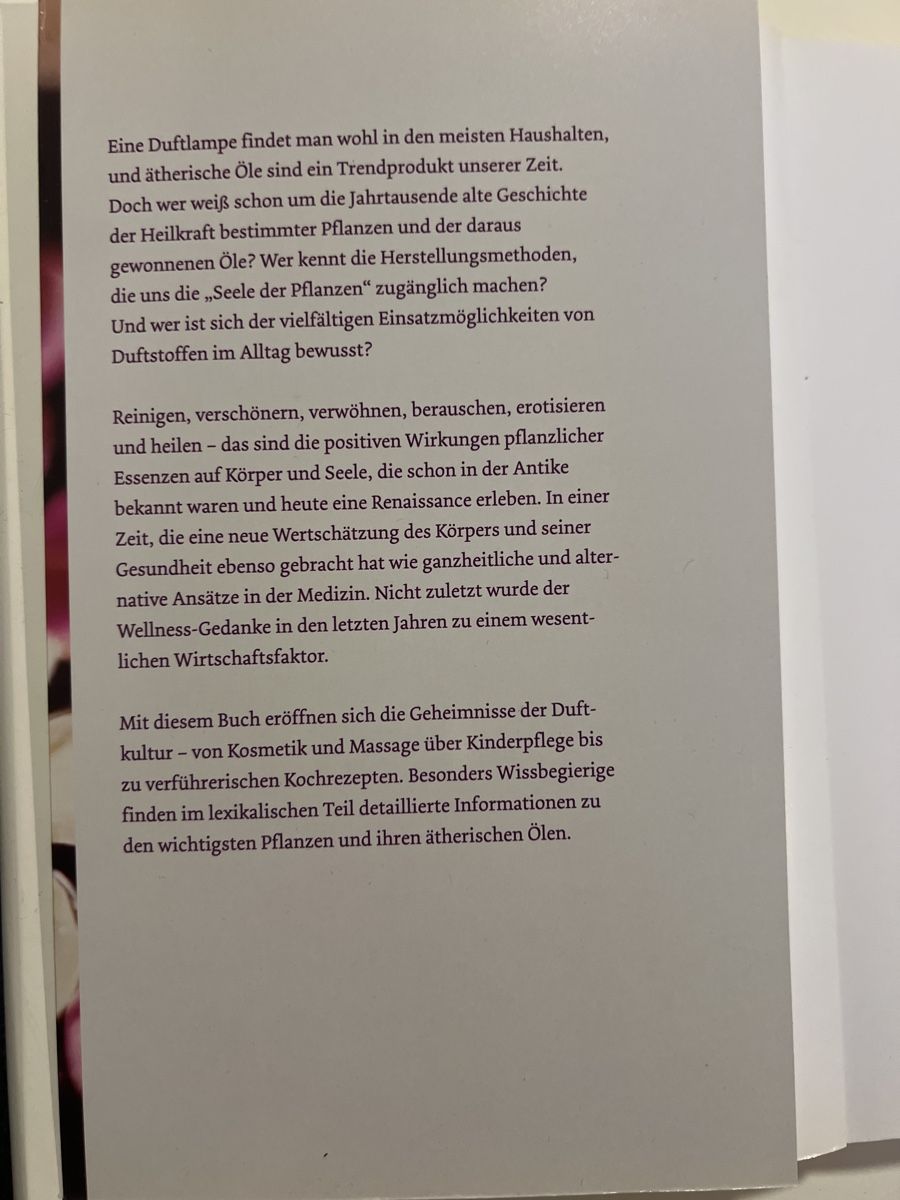 Libri: Wolfgang Stix: Im Reich der Düfte - Ätherische Öle – Usato da Schliern b. Köniz venduto da Corinu59 2