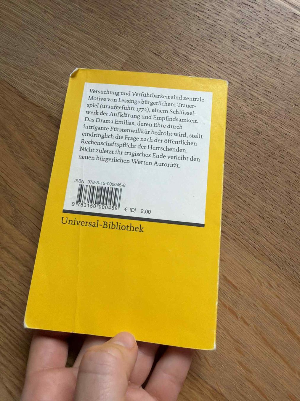 Libri: Lessing - Emilia Galotti - Reclam – Usato da Riehen venduto da edu_92w7 4