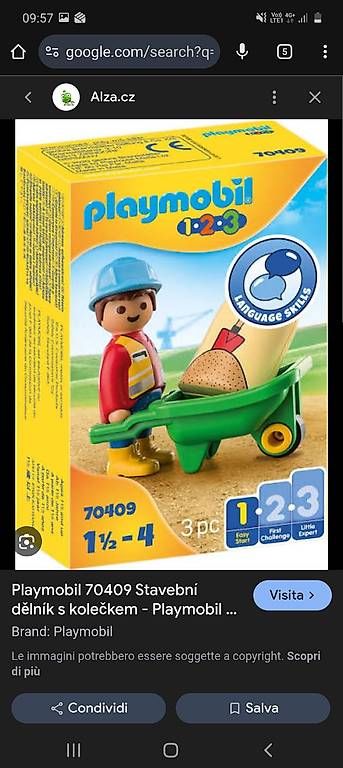Playmobil Giocattoli: Playmobil  1.2.3 escavatore  + operaio – Usato da Tesserete venduto da bab_7ztk 4