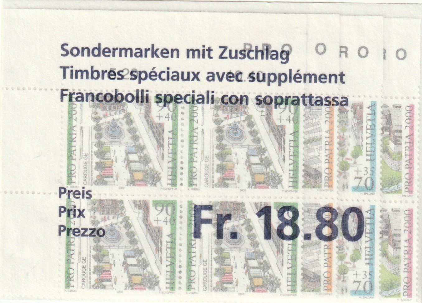 Tutti i francobolli: Swiss Post Abo Briefm. Lot 2000 Postfrisch und gestempelt – Usato da Rupperswil venduto da Ema10