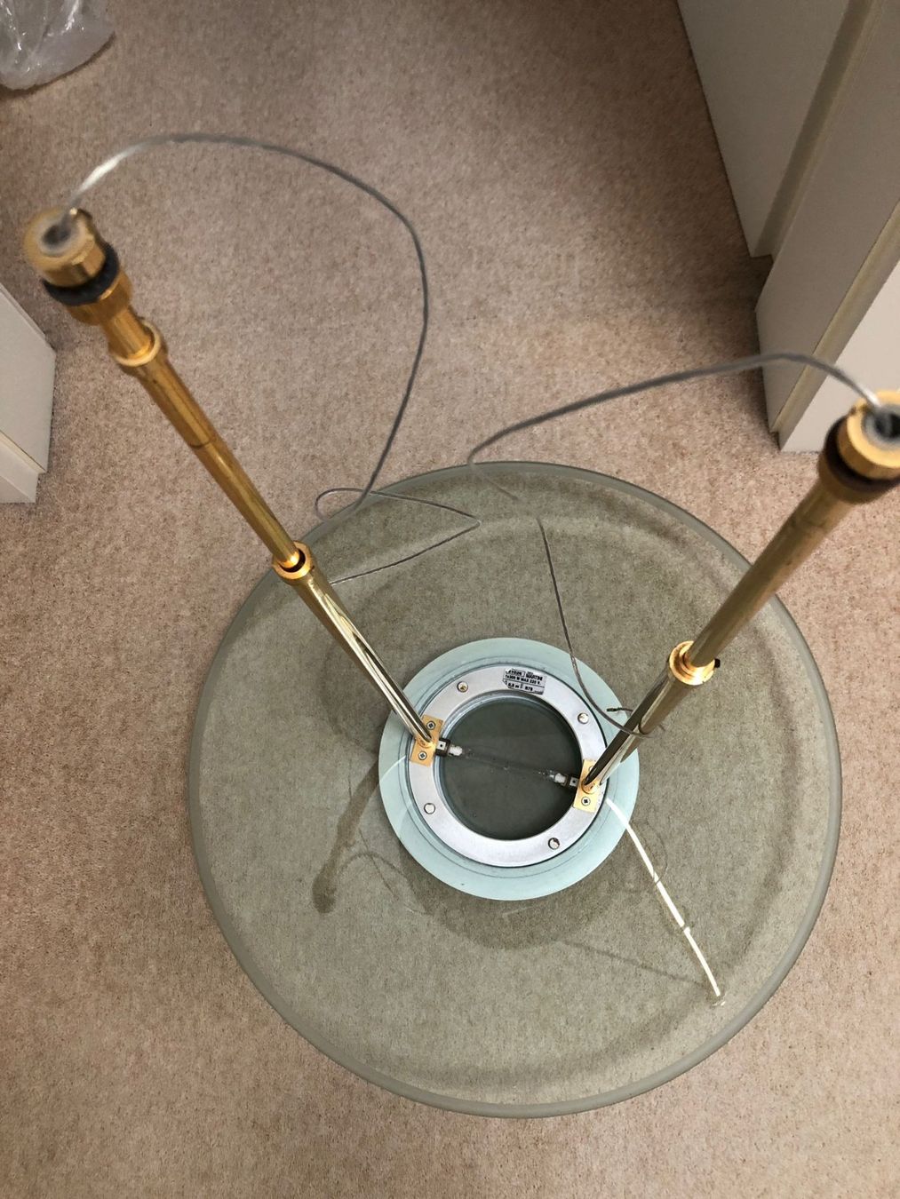 Lampadari & plafoniere: Schöne Deckenlampe aus Glas mit goldfarbenen Details – Usato da Affoltern am Albis venduto da mch_l8m6 1
