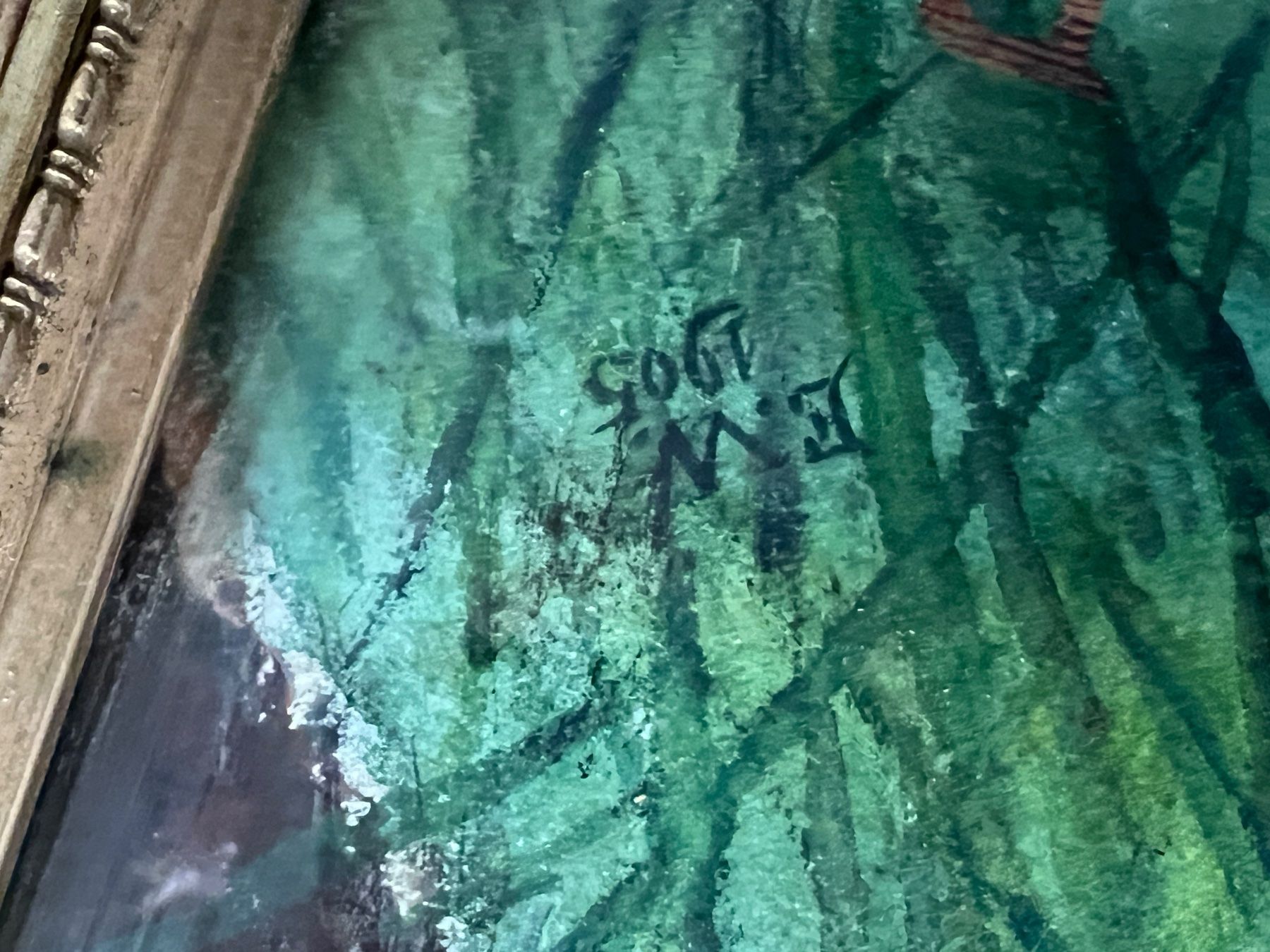Gemälde: PEINTURE SIGNÉE MONOGRAMME E.W. ET DATÉE 1905 – Gebraucht aus Genève von Qanil77 3