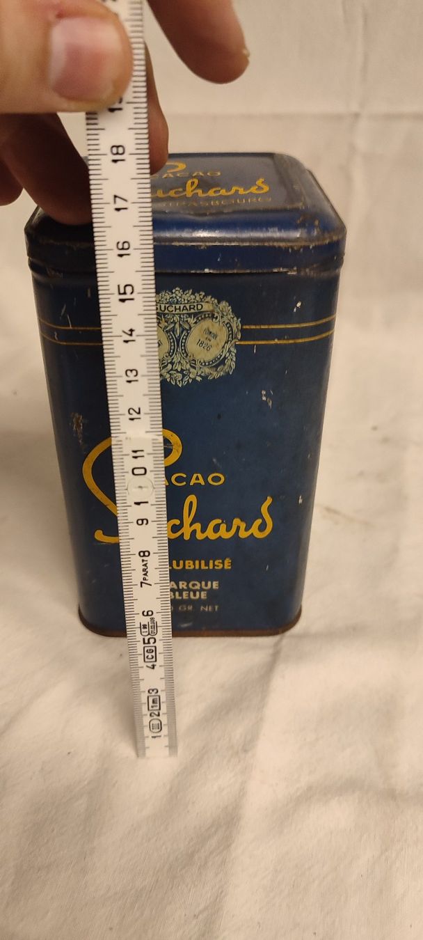 Suchard Dosen: Wunderschöne alte Blechdose von SUCHARD CACAO 16 cm – Gebraucht aus Gelterkinden von MYSTOREFORYOU4460 7
