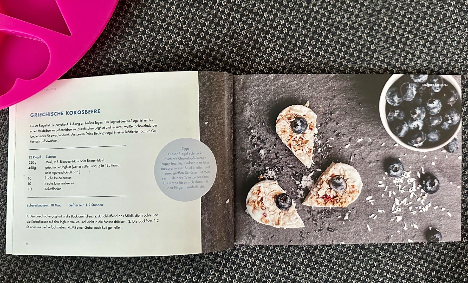 Teglie da forno: Mymuesli Silikon Riegelform mit Rezeptbuch – Nuovo (secondo la descrizione) da Wallbach venduto da paxnic 5
