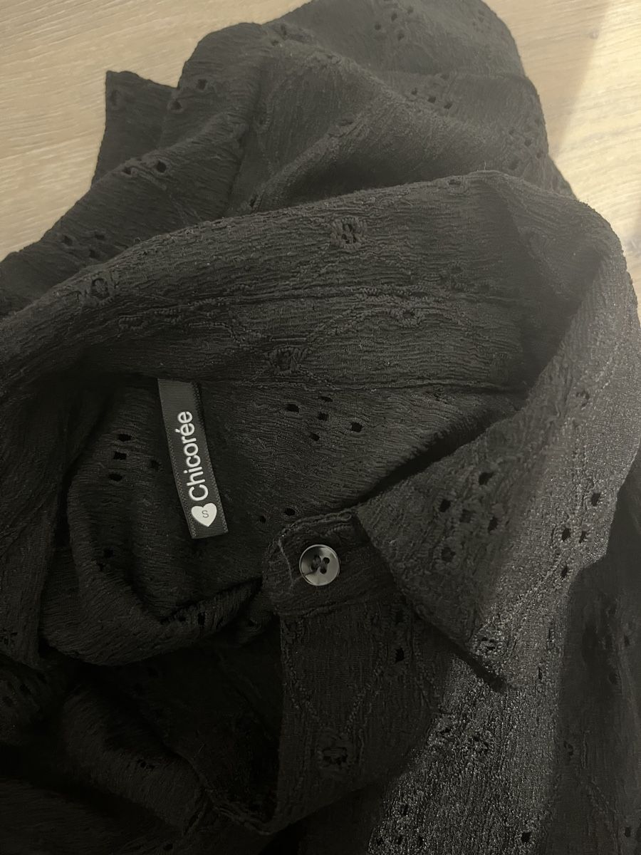 Blusen: Hemd schwarz mit Lochmuster S neu – Neu (gemäss Beschreibung) aus Birrwil von vanyboo 4