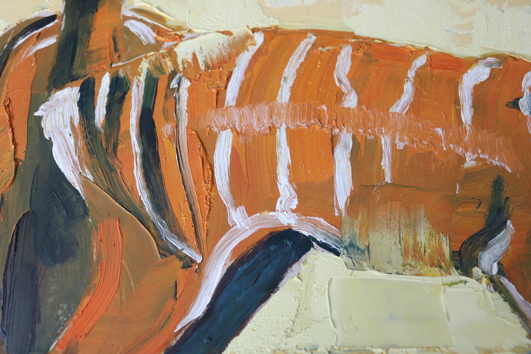 Dipinti: Gemälde Antilopen Kudu handgemalt Impasto Technik – Usato da Volketswil venduto da brockipfannenstil 3
