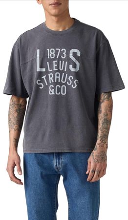 Levi’s 1873 T-Shirt Herren M Grau Oversized – Neu OVP