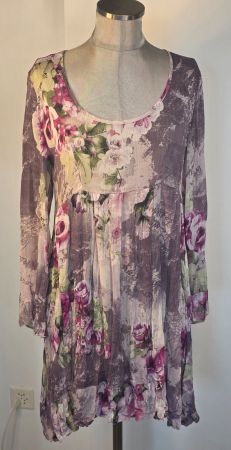 oneSize 36-40 PASSPORT D crinkle Tunika Strandkleid Boho