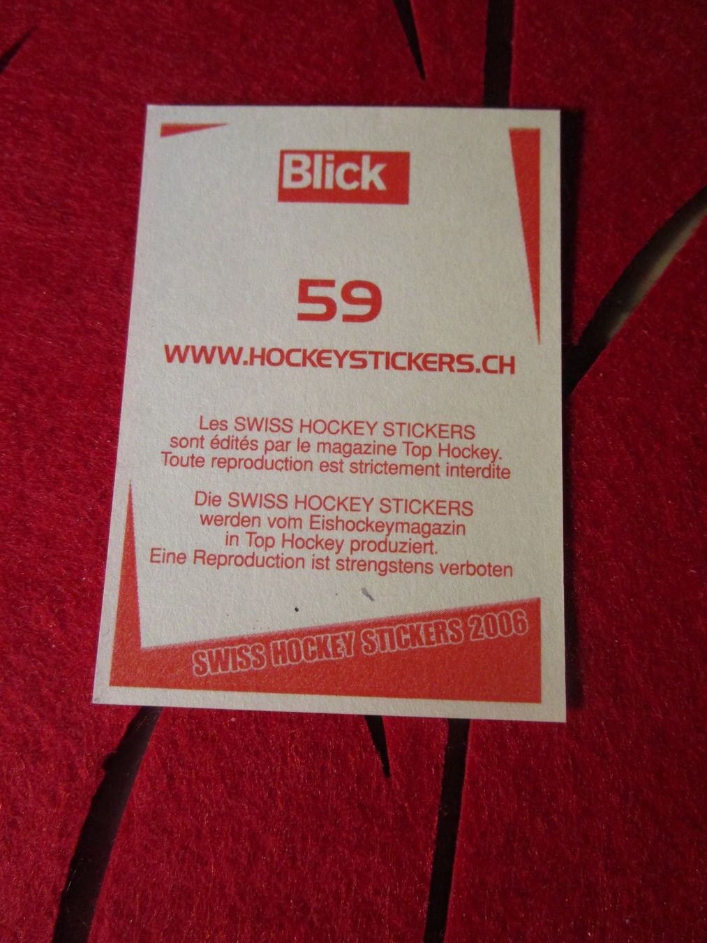 Autografi: SC BERN ERIC PERRIN AUTOGRAMM HOCKEY STICKER ANTIK – Usato da GUTENSWIL venduto da Alpina6 1