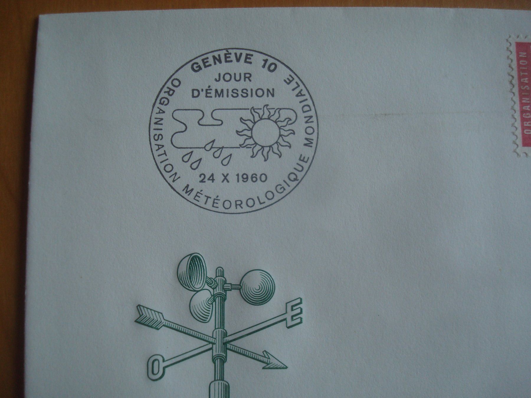 Tutti i francobolli: GA 1960 Organisation Meteorplogique mondiale FDC – Usato da Gordola venduto da Polentaefung 2