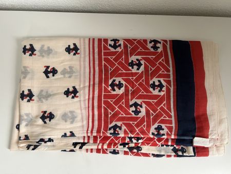 Anchor Print Scarf - Nautical Chic for Summer Days