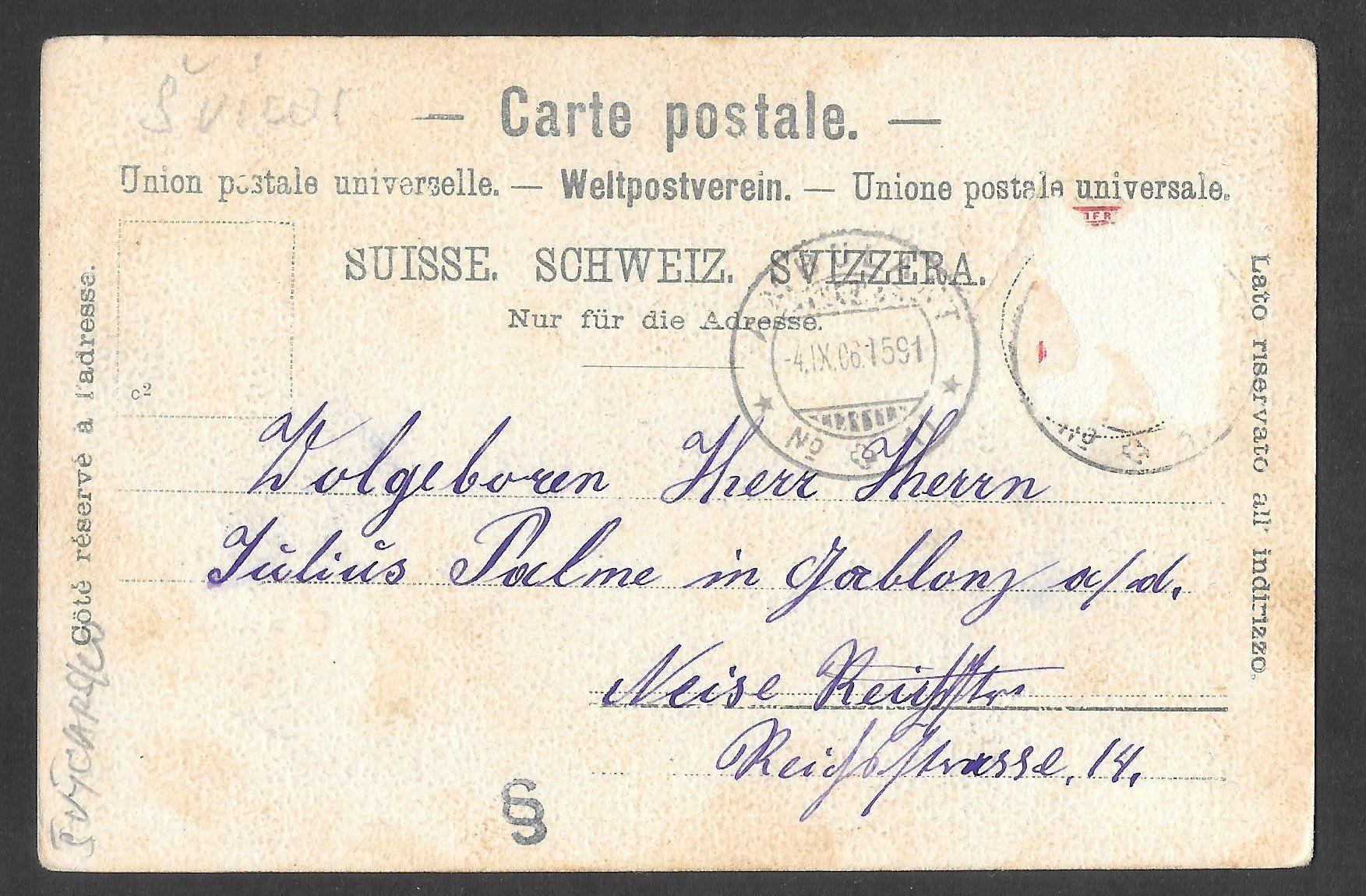 Cartoline postali: Solothurn Weg zur Einsiedelei (Gressly-Stein) – Usato da Olten venduto da clotaldi 1