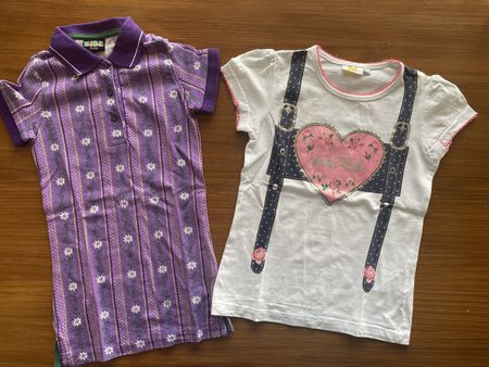 Mädchen Shirts im Trachtenlook - Grösse 122/128