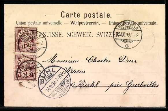 Cartoline postali: Litho Einsiedeln, Teilansicht mit Kloste – Usato da Berlin venduto da bartko-reher 1