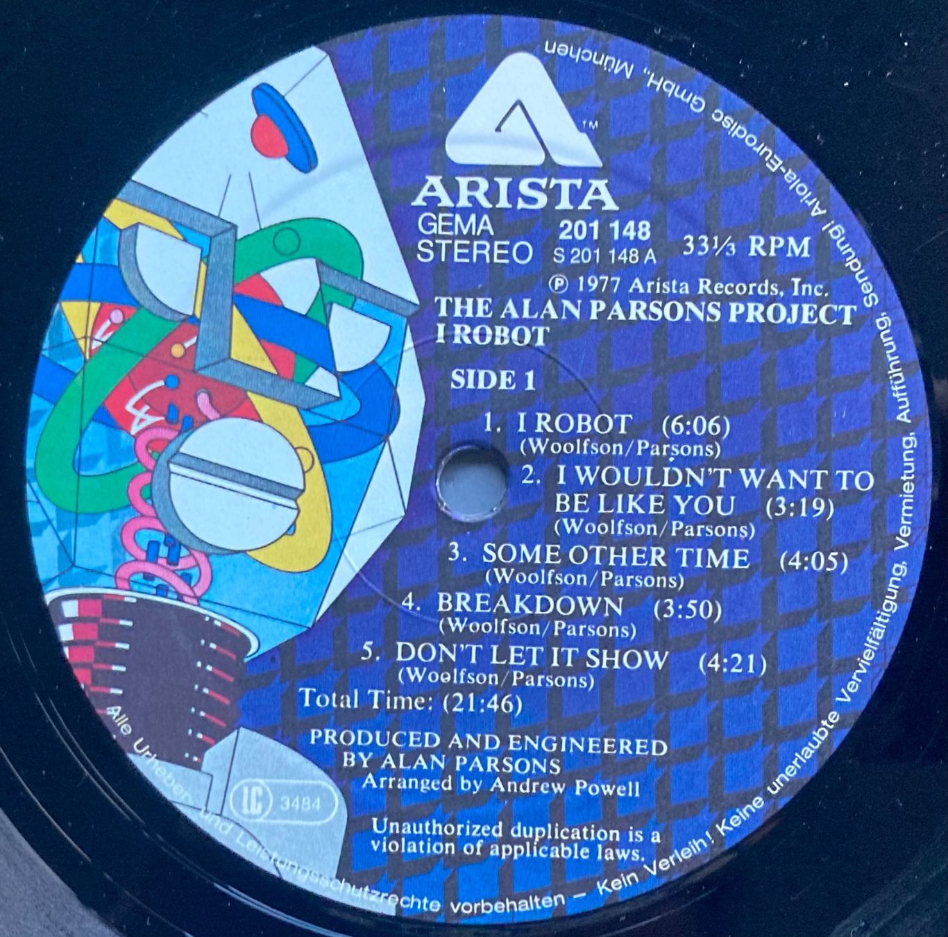Schallplatten: THE ALAN PARSONS PROJECT - I ROBOT – Gebraucht aus Poliez-Pittet von  2