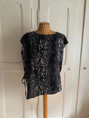 MINT VELVET - Blusentop schwarz-grau 38