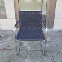 Designer Freischwinger-Stuhl mit Korbgeflecht (HE267A)