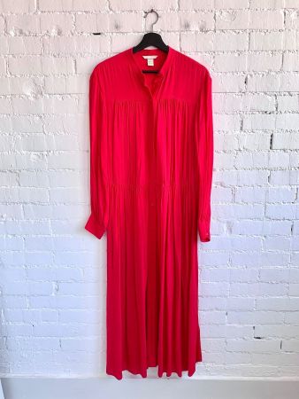 Schön fallendes, rotes Blusenkleid von H&M
