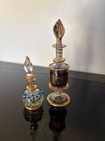 2 anciens flacons à parfum vénitiens ou égyptiens