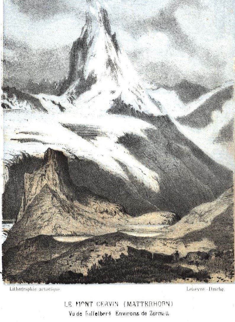 Incisioni: Zermatt Matterhorn Tonlithographie – Usato da Rafz venduto da Helvet32 1