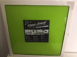 Memo Board Glas hellgrün magnetisch beschreibbar OVP